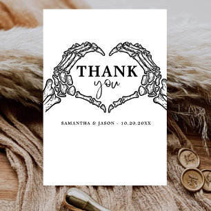 Carte De Remerciements Jusqu'à la mort Fêtons-nous Gothique mariage d'Hal