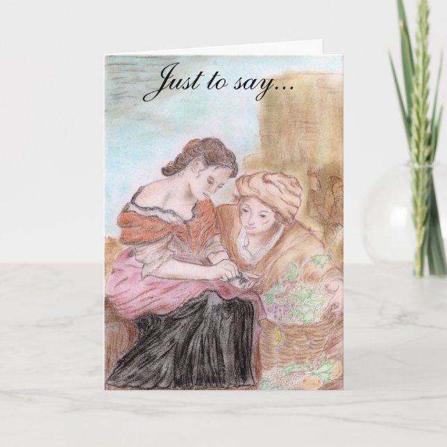 Carte De Remerciements Just to say I care (Devant)