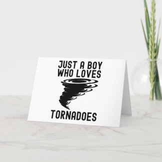 Carte De Remerciements Juste un garçon qui aime les tornades drôles enfan