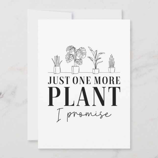 Carte De Remerciements Juste un Plante de plus (Devant)