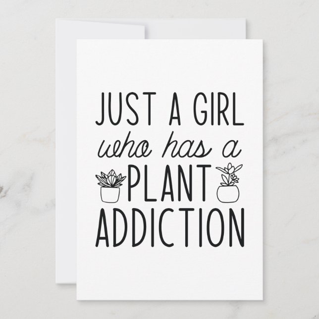 Carte De Remerciements Juste Une Fille Qui A Une Toxicité Plante (Devant)