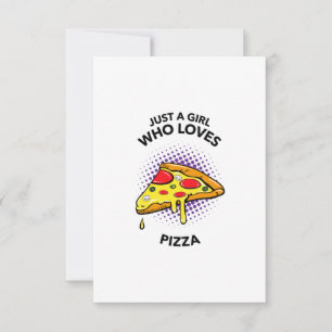 Carte De Remerciements Juste une fille qui aime pizza drôle cuisine itali