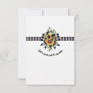 Carte De Remerciements Juste une note rapide à dire Bonjour