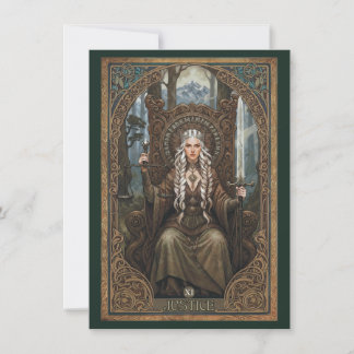 Carte De Remerciements Justice Tarot Art Flat Thank You Card
