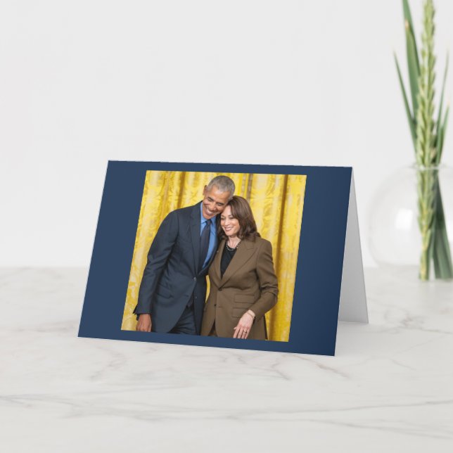 Carte De Remerciements Kamala Harris et Barack Obama (Devant)