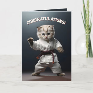 Carte De Remerciements Karate Kitten