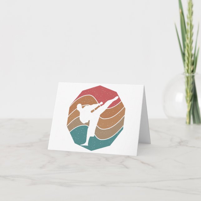 Carte De Remerciements Karaté vintage (Devant)