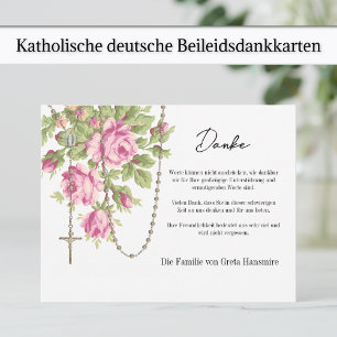 Carte De Remerciements Katholische Rosen Rosenkranz Beileids- und Anteiln