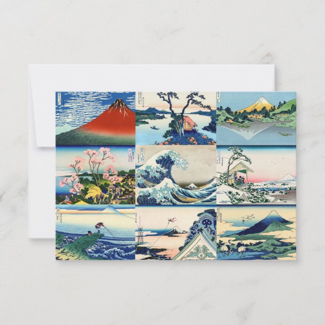 Carte De Remerciements Katsushika Hokusai - 36 Vues de la sélection du Mo (Devant)