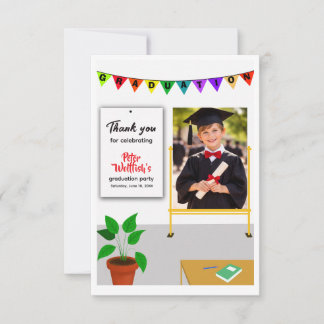 Carte De Remerciements Kid's Graduation Party Thank You Card