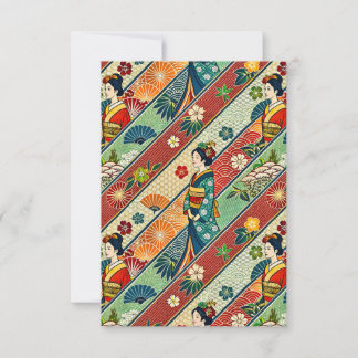 Carte De Remerciements kimono japonais