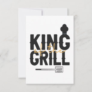 Carte De Remerciements King of the Grill Funny Bbq papa Juillet 4e cadeau