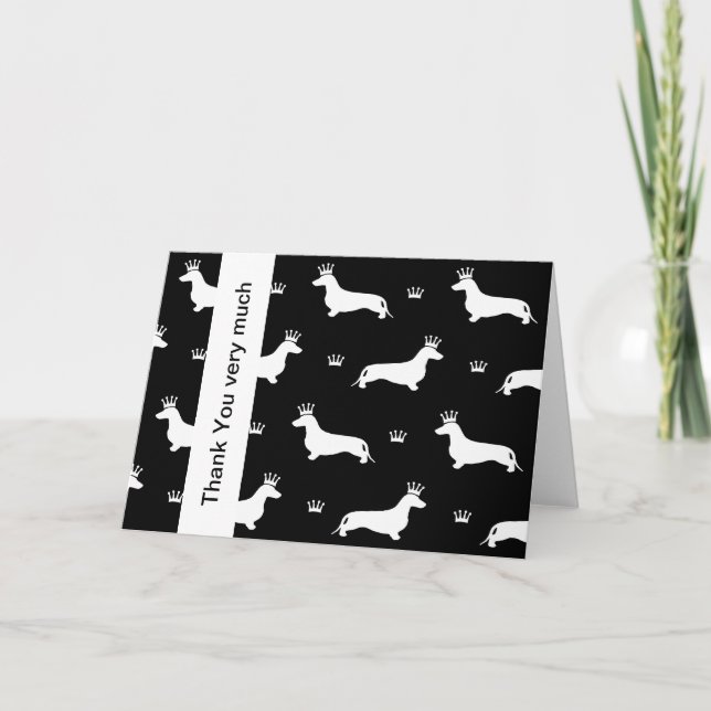 Carte De Remerciements King Short Hair Dachshund - motif 2 (Devant)