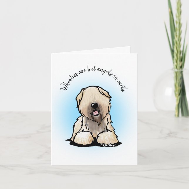 Carte De Remerciements KiniArt Manteau souple Roue T-shirt Terrier (Devant)