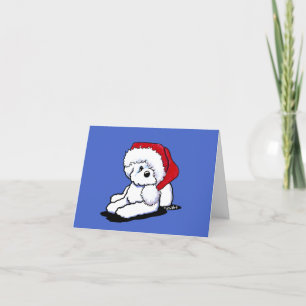 Carte De Remerciements KiniArt Noël Bichon Frise