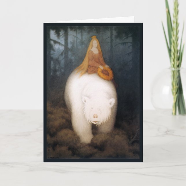 Carte De Remerciements Kittelsen - Ours blanc roi Valemon (Devant)