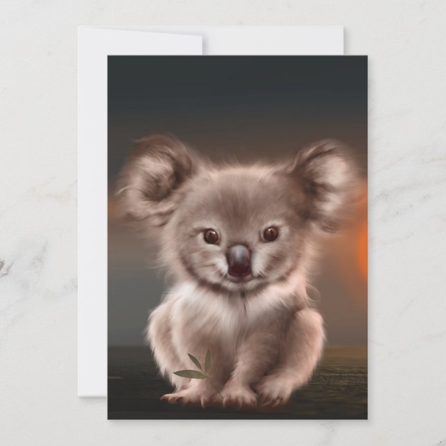 Carte De Remerciements Koala (Devant)