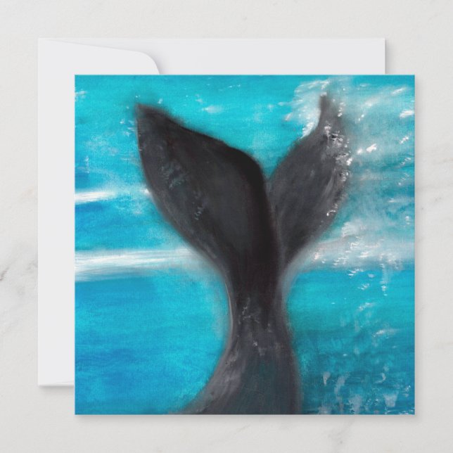 Carte De Remerciements La baleine (Devant)