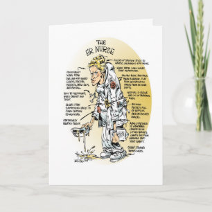 Carte De Remerciements La bande dessinée vous remercient à l'infirmière