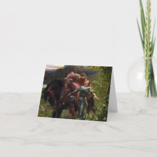 Carte De Remerciements La belle dame sans miséricorde par Frank Dicksee