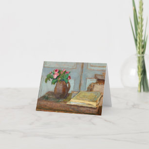 Carte De Remerciements La boîte à peinture de l'artiste et les Roses de l