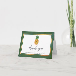 Carte De Remerciements La collection de Mariages d'ananas tropicaux