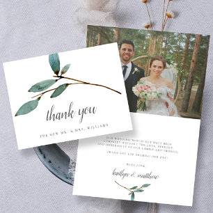 Carte De Remerciements La collection de Mariages de liss botaniques