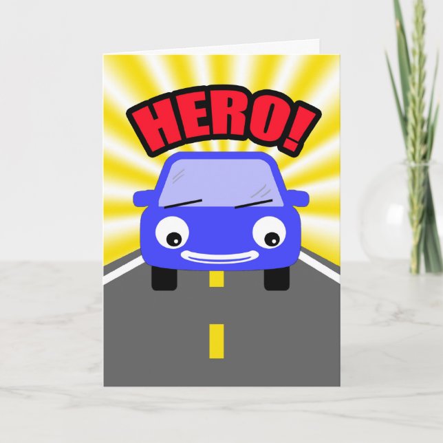 Carte De Remerciements La commande de héros Carpool-Vous remercient (Devant)