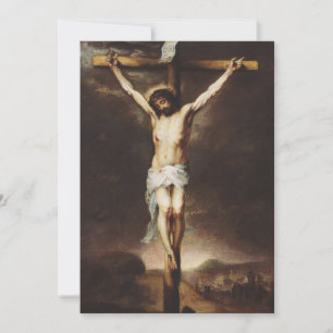 Carte De Remerciements La Crucifixion par Bartolome Esteban Murillo