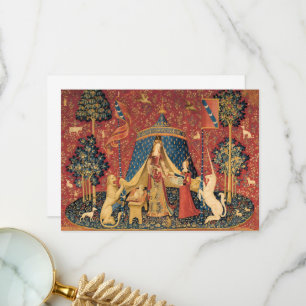Carte De Remerciements La Dame et la licorne par le Vieux Maître