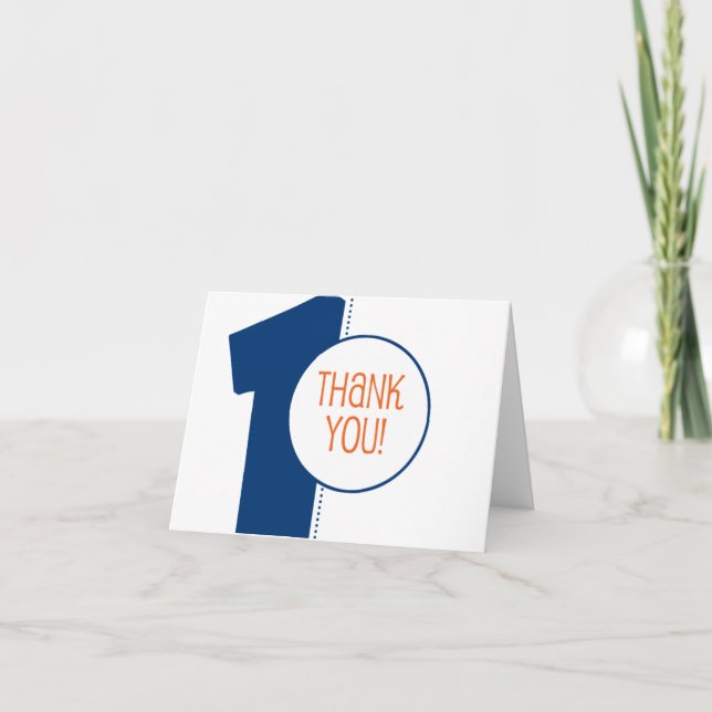 Carte De Remerciements La ?ère fête d'anniversaire de hanche vous (Devant)