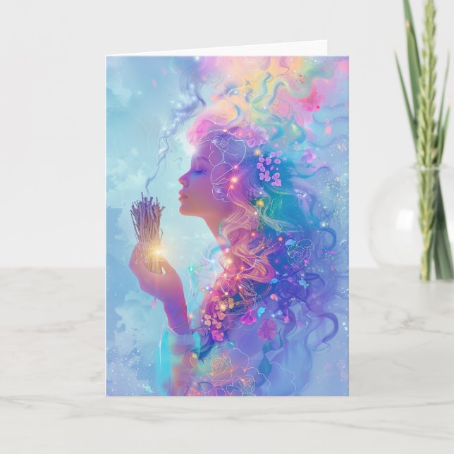 Carte De Remerciements *~* La femme magique Smudge SC4 Esoteric BLANK (Devant)