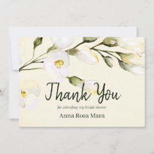 Carte De Remerciements La Fête de la mariée rose de plage d'aquarelle de