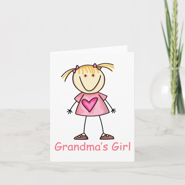 Carte De Remerciements La fille de grand-mère (Devant)