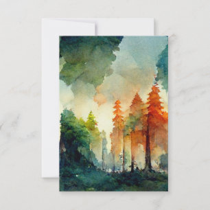 Carte De Remerciements La forêt (nature)