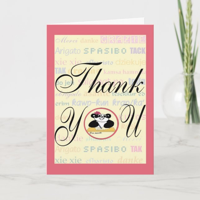 Carte De Remerciements La gratitude signifie la même chose dans n'importe (Devant)