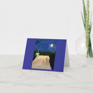 Carte De Remerciements La Lune Sur Le Chemin