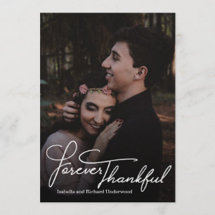 Carte De Remerciements La main élégante écrite le mariage de typographie