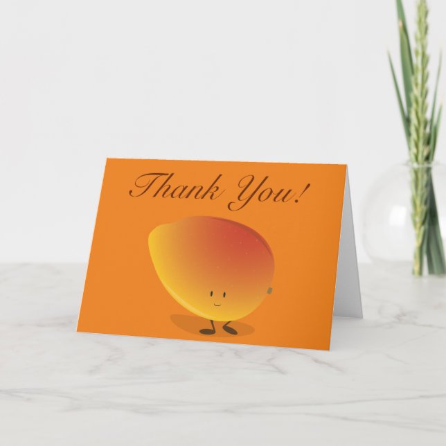 Carte De Remerciements La mangue de sourire vous remercient (Devant)