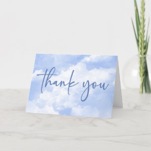 Carte De Remerciements La Mariée Est Sur Nuage Neuf Fête des mariées Bleu