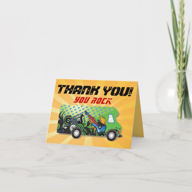 Carte De Remerciements La partie de camion de jeu vous remercient des (Devant)