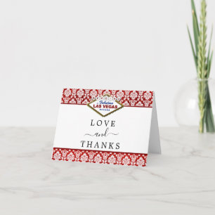 Carte De Remerciements La Parties scintillant Damask Las Vegas Mariage Co