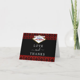 Carte De Remerciements La Parties scintillant Damask Las Vegas Mariage Co