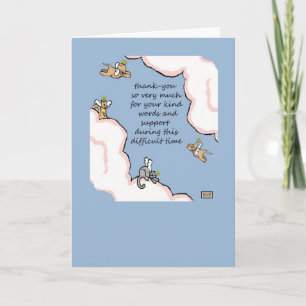 Carte De Remerciements La perte d'animal familier poursuit des chats