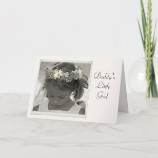 Carte De Remerciements La petite fille à papa