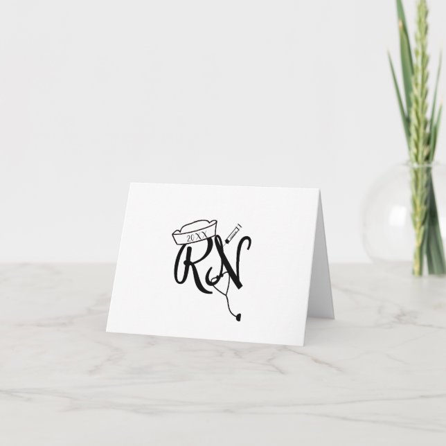 Carte De Remerciements La photo d'obtention du diplôme de RN vous (Devant)