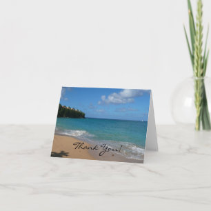 Carte De Remerciements La plage de Sainte-Lucie