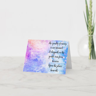 Carte De Remerciements La qualité de la miséricorde