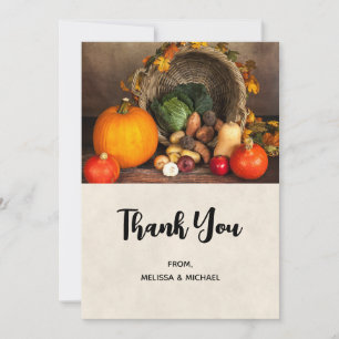 Carte De Remerciements La récolte abondante de Cornucopia de Thanksgiving