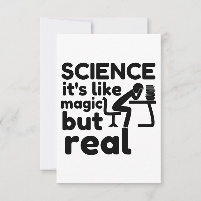 Carte De Remerciements la science comme la magie mais la vraie (Devant)
